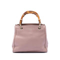 Gucci Small Calfskin Bamboo Shopper Satchel - Pink