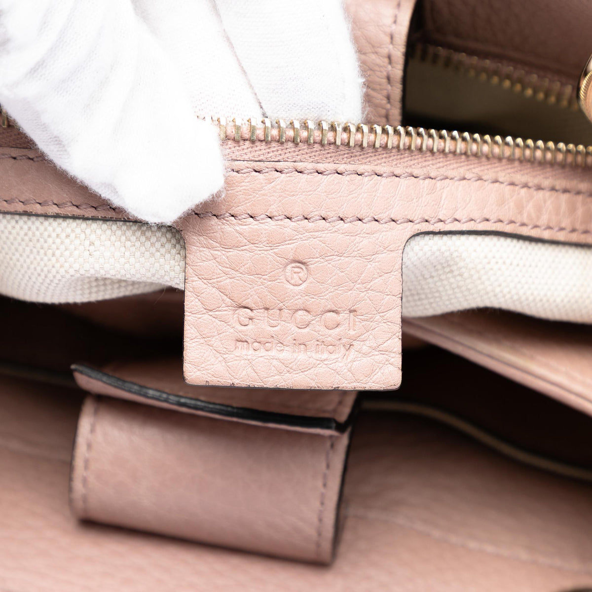 Gucci Small Calfskin Bamboo Shopper Satchel - Pink