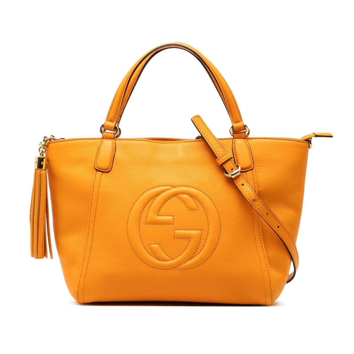 Gucci Small Calfskin Soho Cellarius Satchel - Yellow