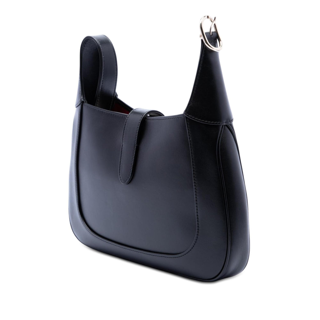 Gucci Small Calfskin Web Jackie 1961 Crossbody Bag - Black