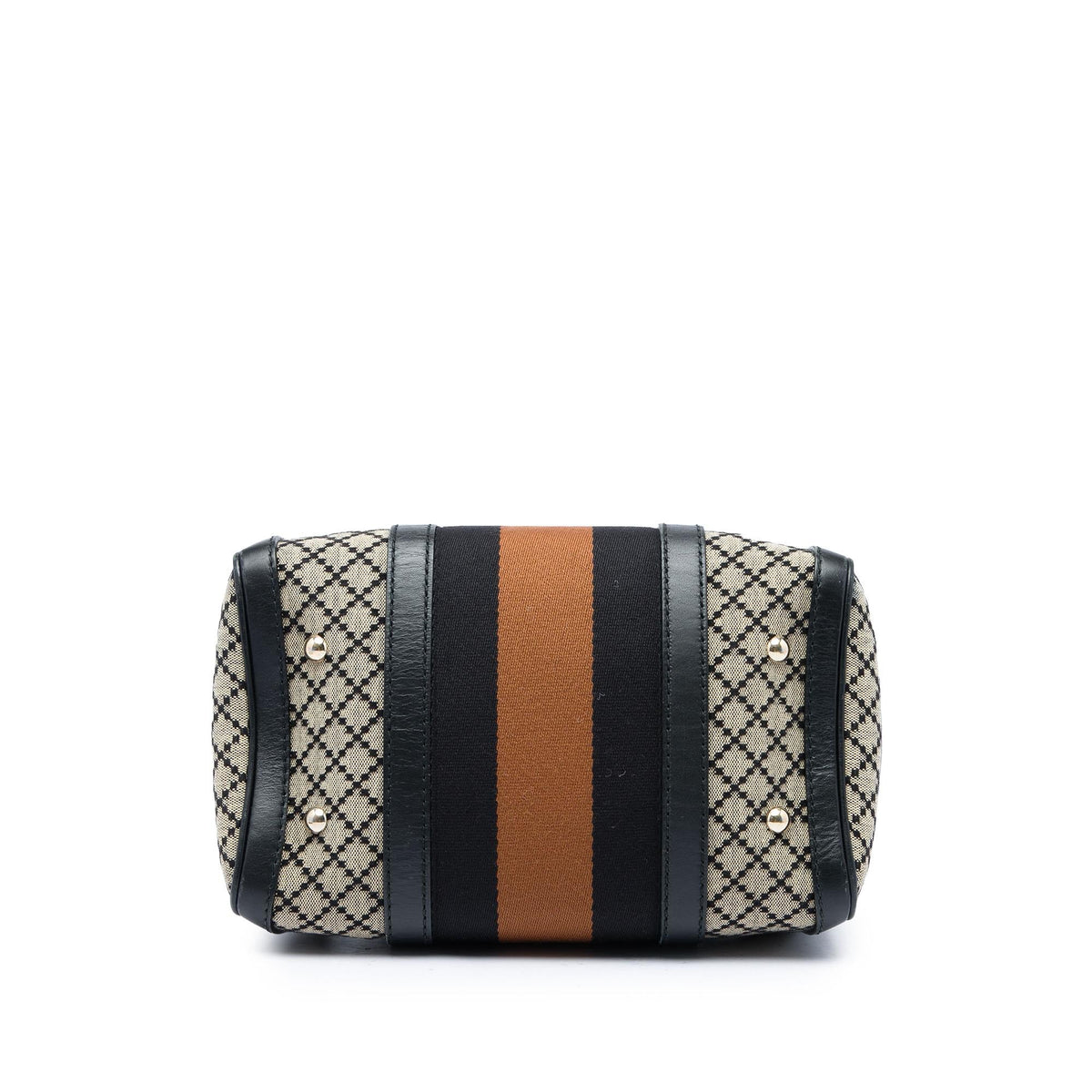 Gucci Small Diamante Canvas Web Joy Boston Bag - Beige