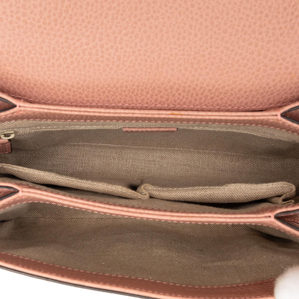 Gucci Small Dollar Calf Interlocking G Satchel - Pink