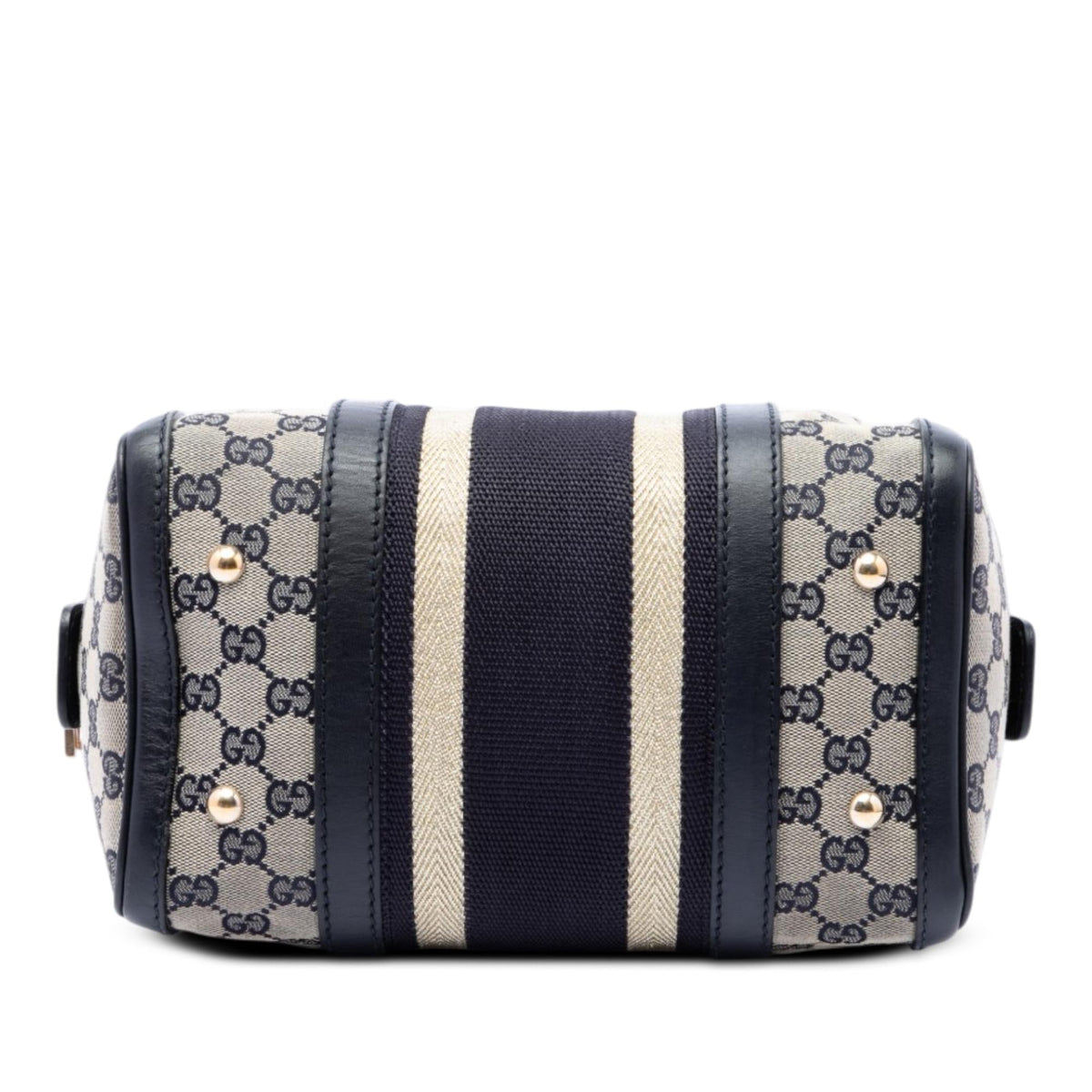 Gucci Small GG Canvas Web Joy Boston Bag - Beige/Blue