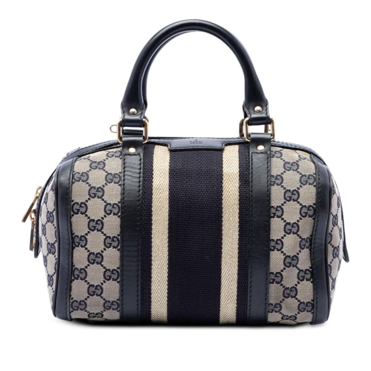 Gucci Small GG Canvas Web Joy Boston Bag - Beige/Blue