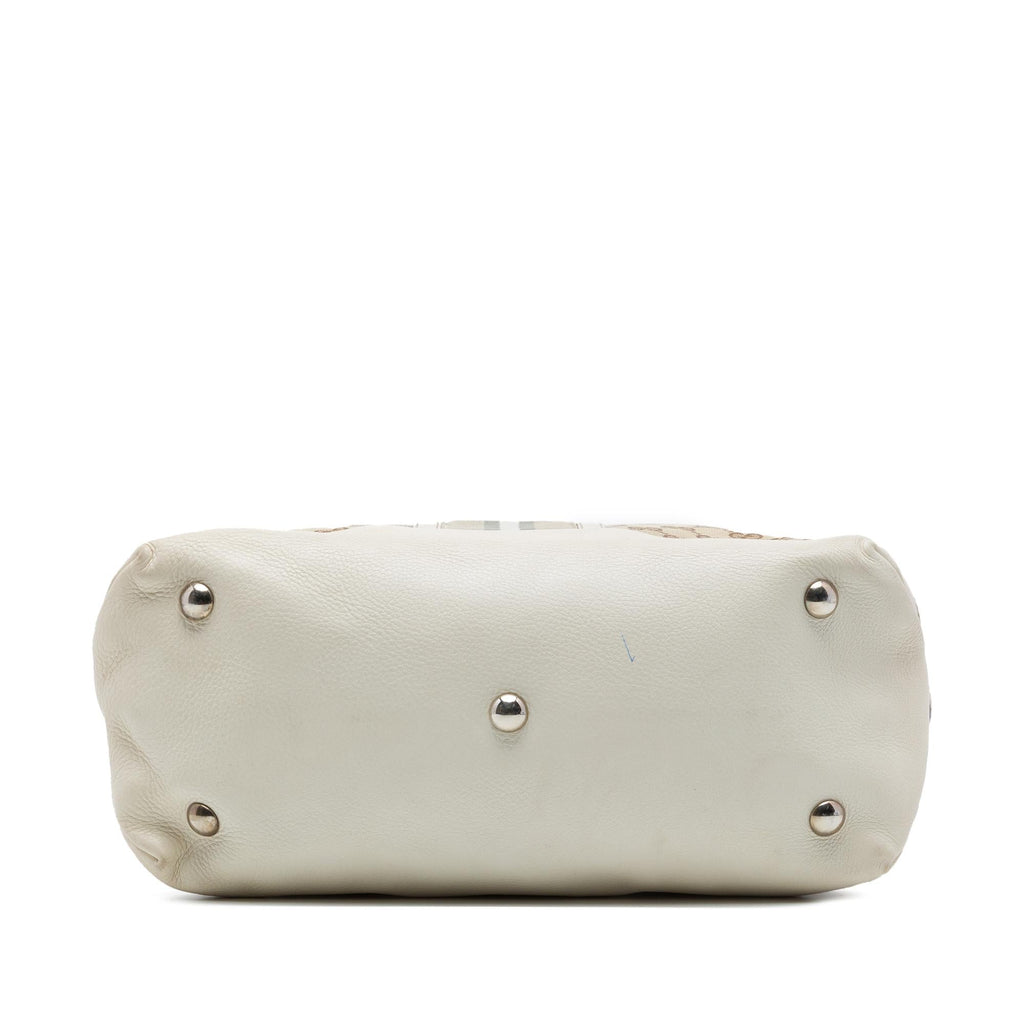 Gucci Small GG Canvas Web Libeccio Sunset Tote Bag - Beige