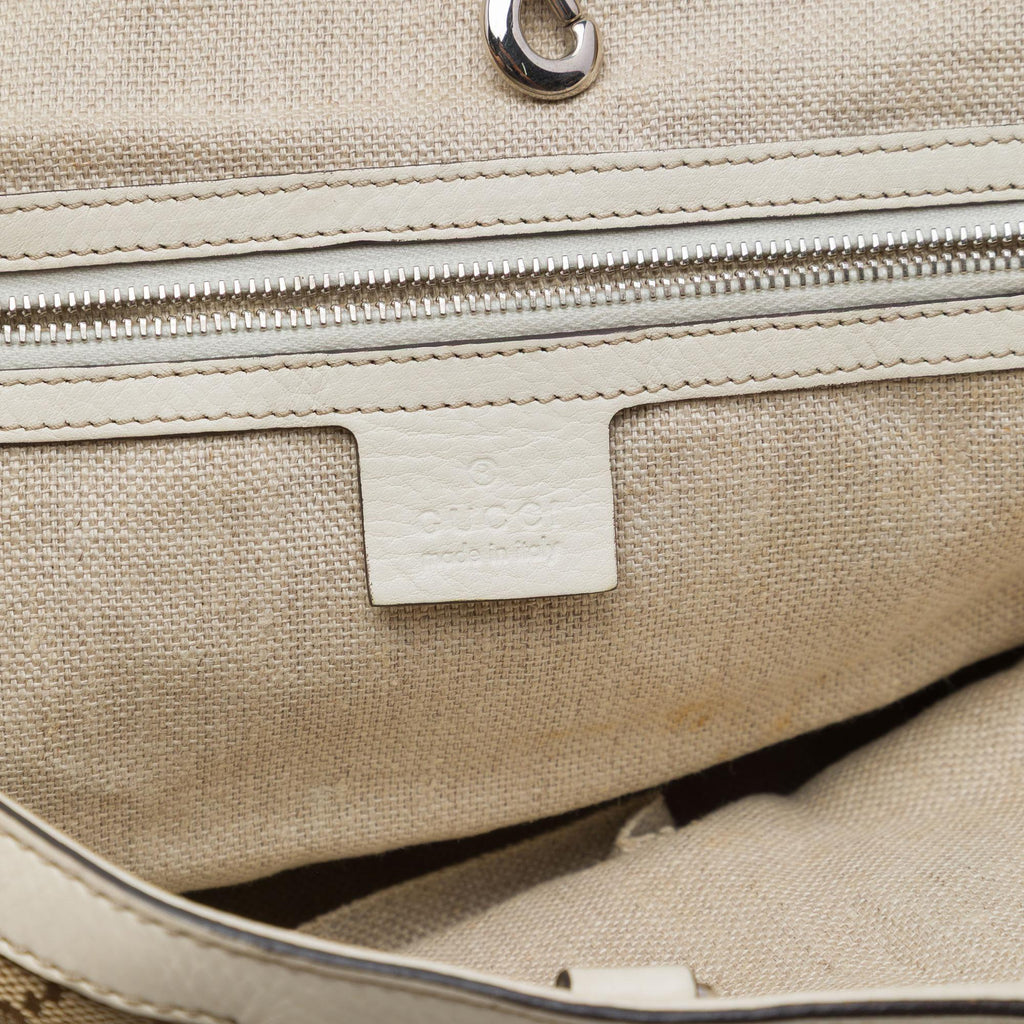 Gucci Small GG Canvas Web Libeccio Sunset Tote Bag - Beige