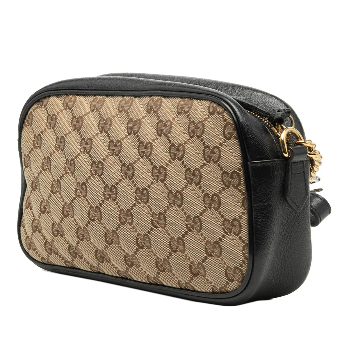 Gucci Small GG Marmont Matelasse GG Canvas and Leather Crossbody Bag - Beige