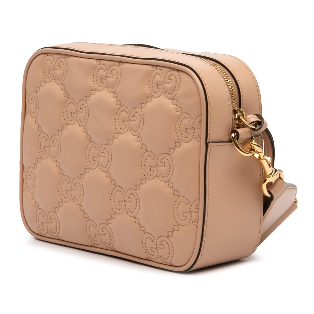 Gucci Small GG Matelasse Calfskin Crossbody Bag - Beige
