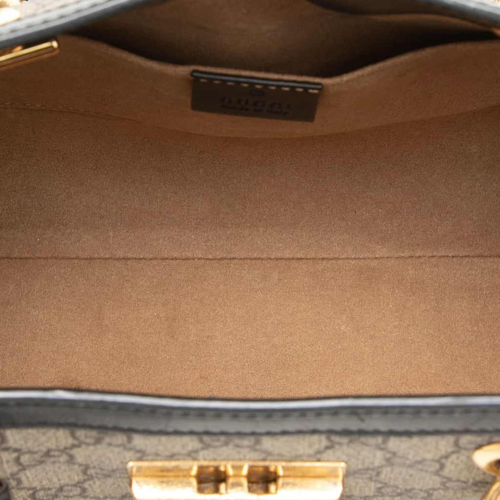 Gucci Small GG Supreme Padlock Tote Bag - Beige