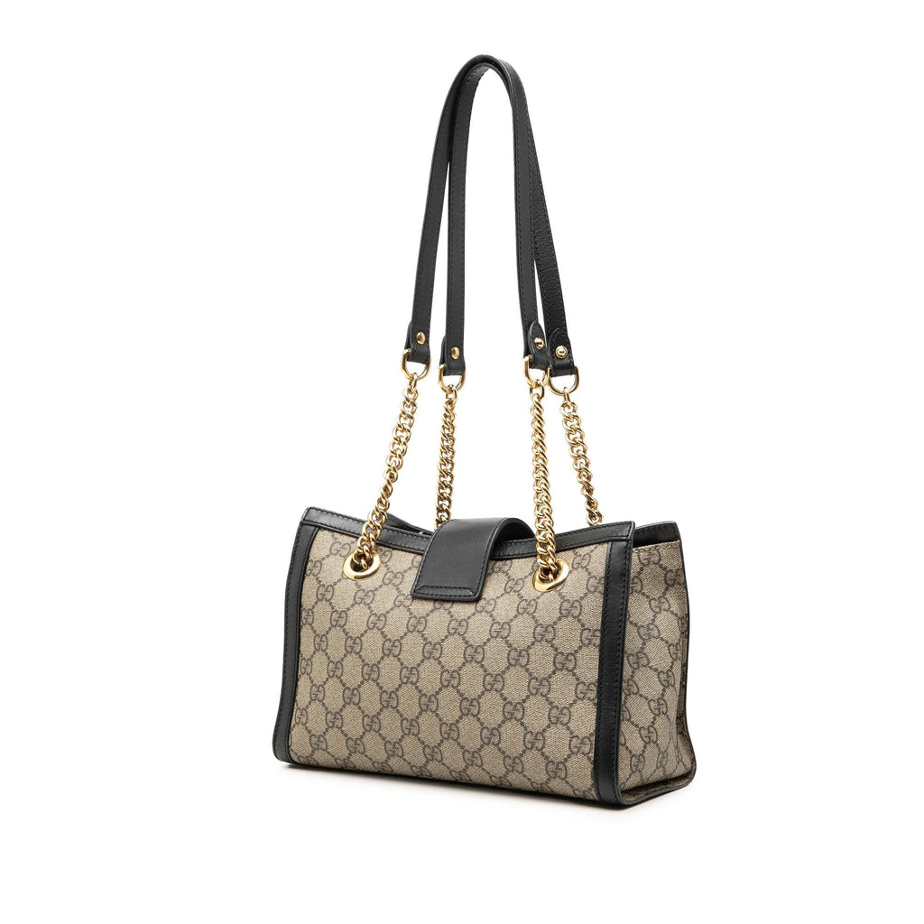 Gucci Small GG Supreme Padlock Tote Bag - Beige