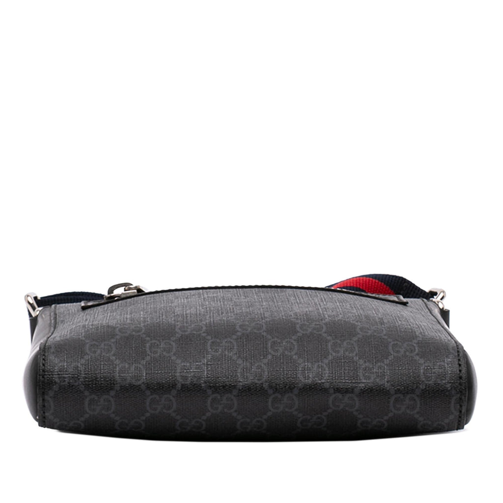 Gucci Small GG Supreme Web Messenger Bag - Black