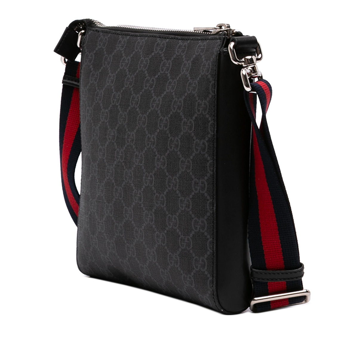 Gucci Small GG Supreme Web Messenger Bag - Black