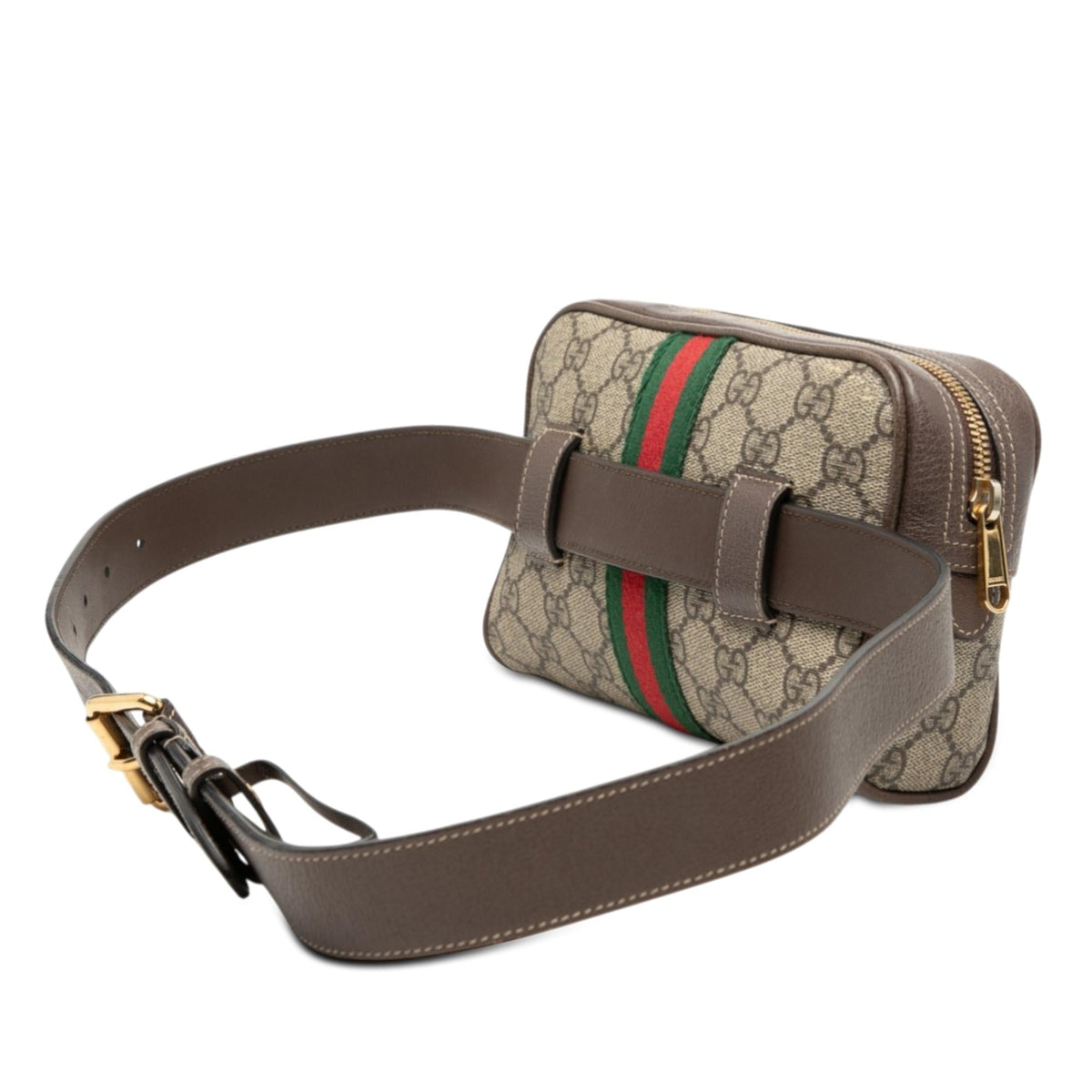 Gucci Small GG Supreme Web Ophidia Belt Bag - Beige