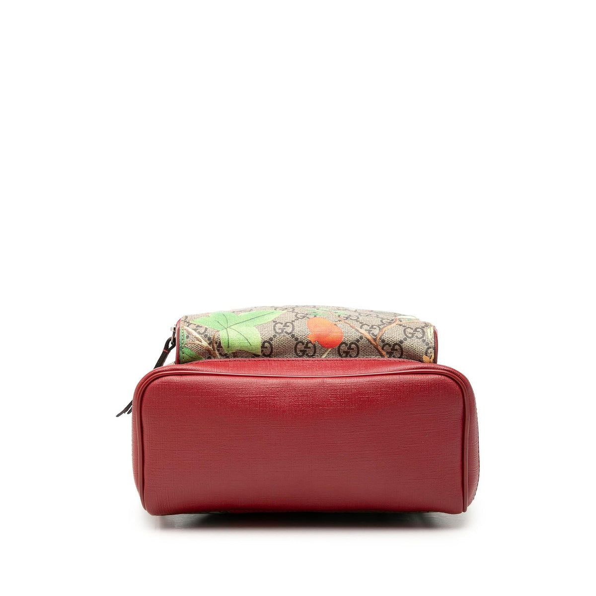 Gucci Small GG Supreme Web Tian Backpack - Beige/Red
