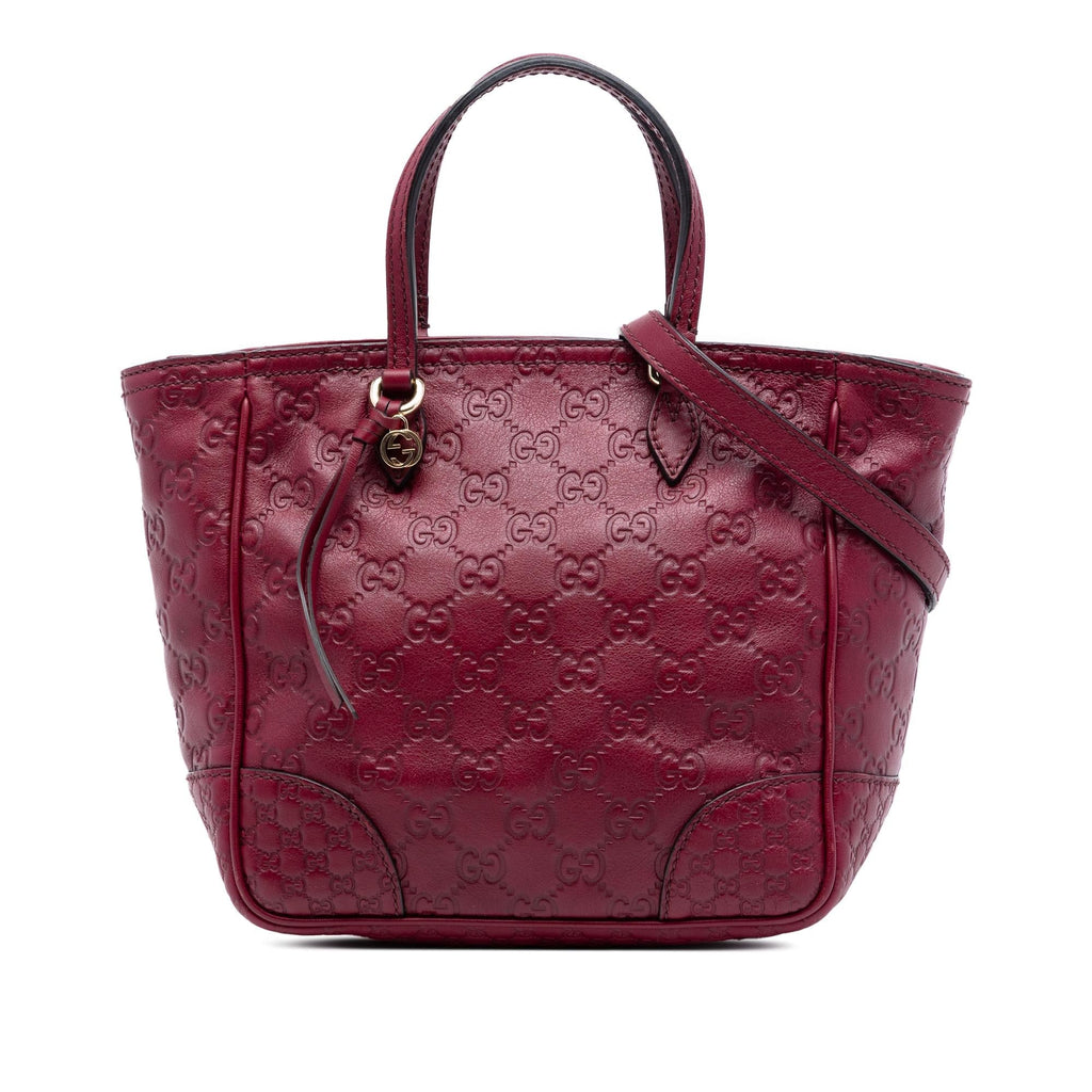 Gucci Small Guccissima Bree Satchel - Red