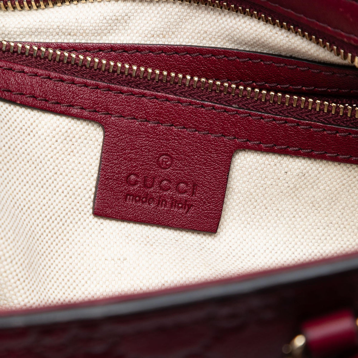 Gucci Small Guccissima Bree Satchel - Red