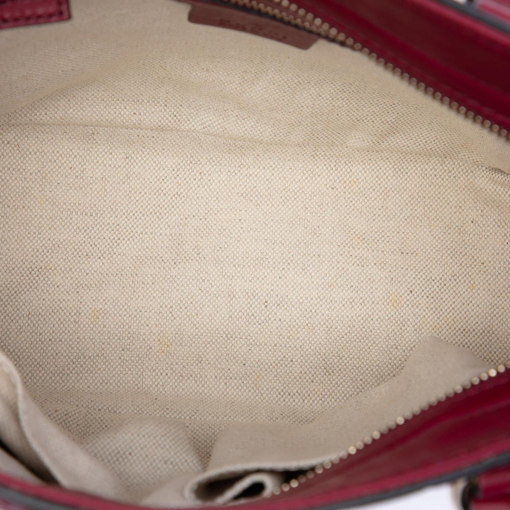 Gucci Small Guccissima Bree Satchel - Red