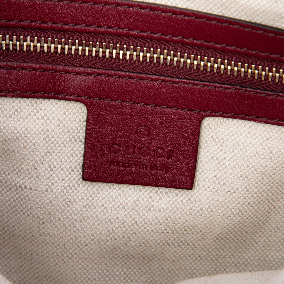 Gucci Small Guccissima Bree Satchel - Red