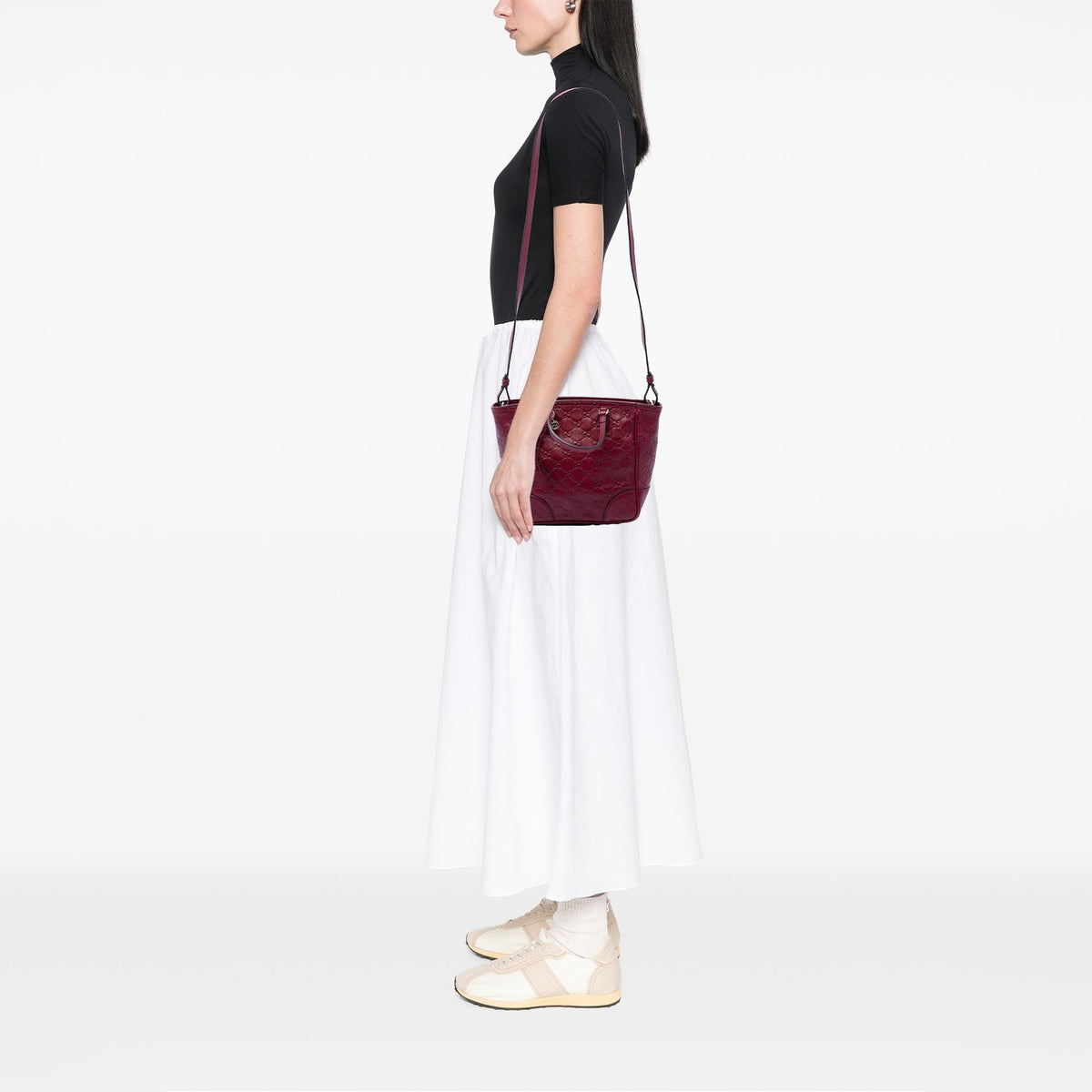 Gucci Small Guccissima Bree Satchel - Red