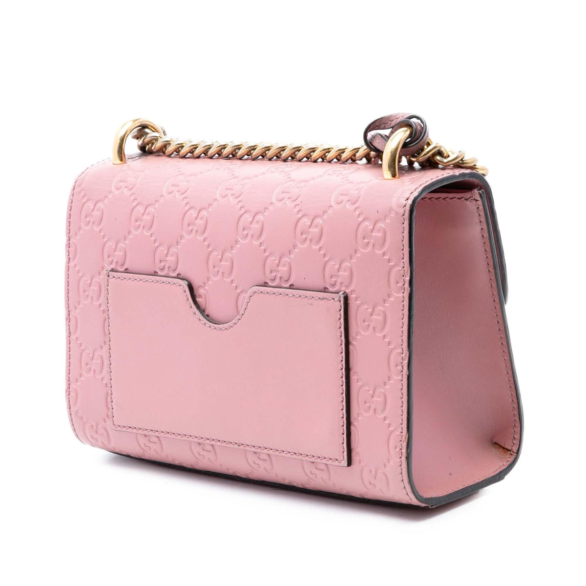 Gucci Small Guccissima Padlock Crossbody Bag - Pink