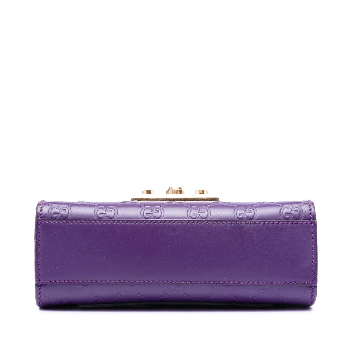 Gucci Small Guccissima Padlock Crossbody Bag - Purple