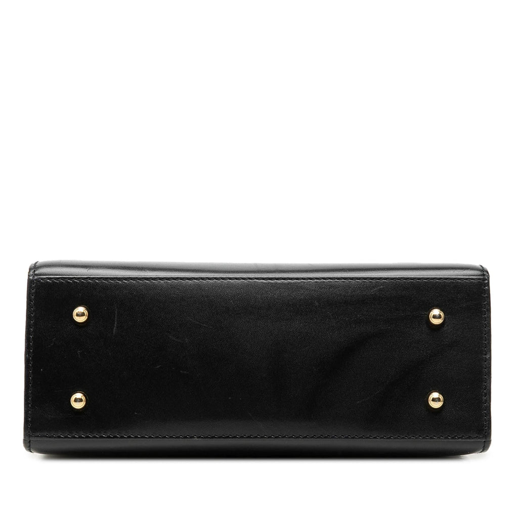 Gucci Smooth Calfskin Lady Lock Satchel - Black