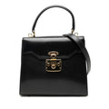 Gucci Smooth Calfskin Lady Lock Satchel - Black