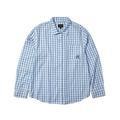 Huf Star Long Sleeve Plaid Shirt (Light Blue)