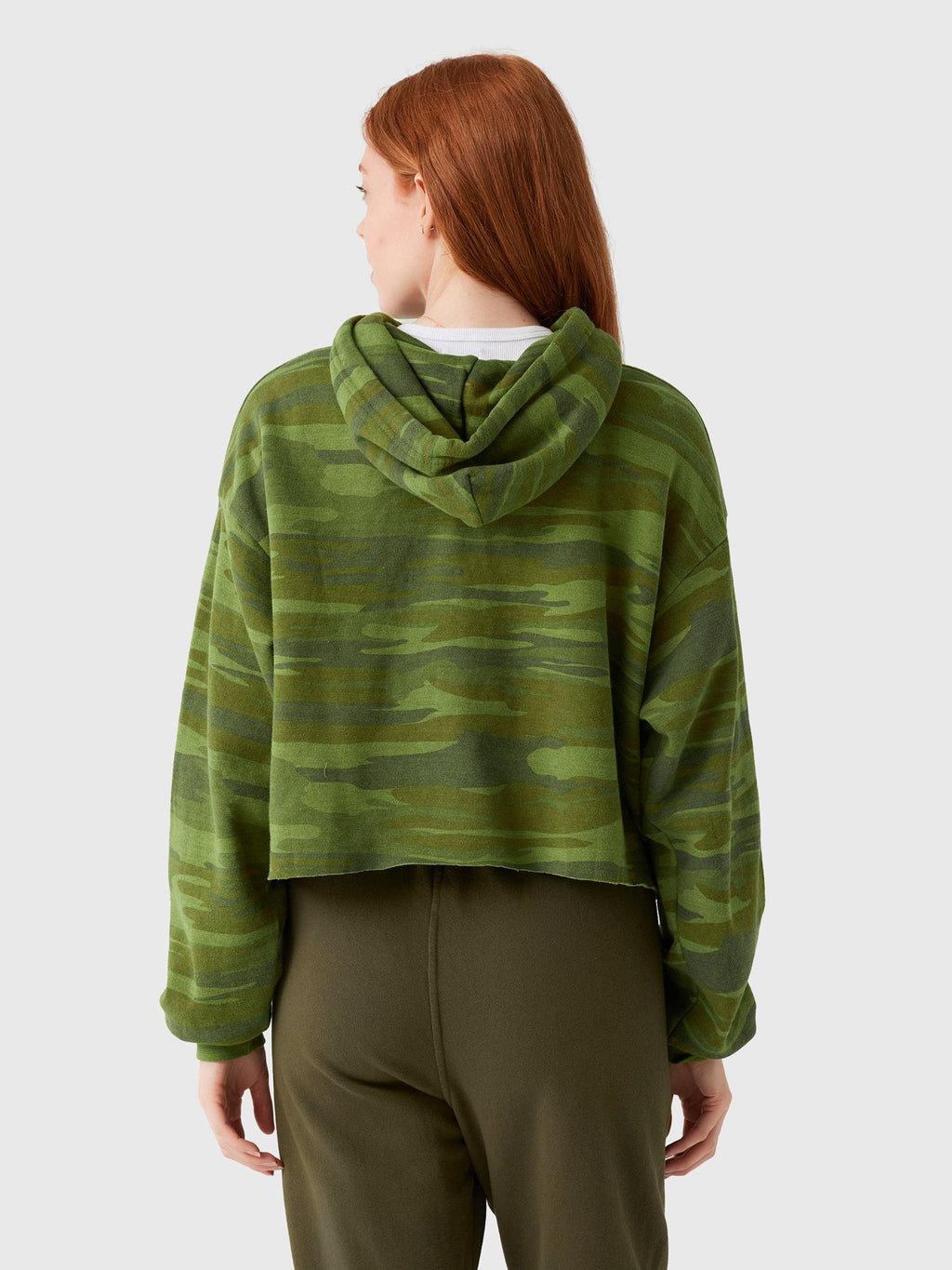 Aviator Nation Women's Heart Relaxed Cropped Pullover Hoodie