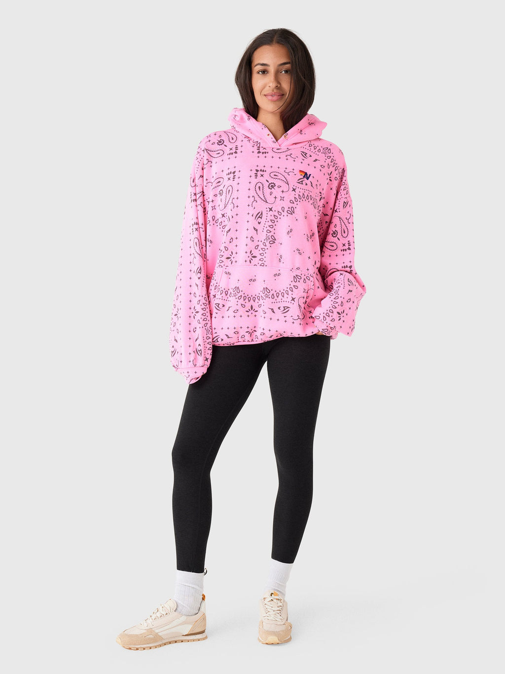 Aviator Nation Women's Bandana Relaxed Pullover Hoodie