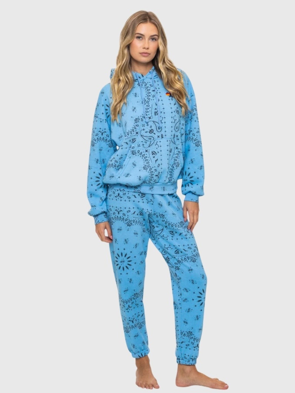 Aviator Nation Women's Bandana Relaxed Pullover Hoodie