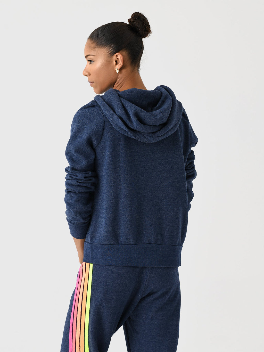 Aviator Nation Women's 5 Stripe Zip Hoodie