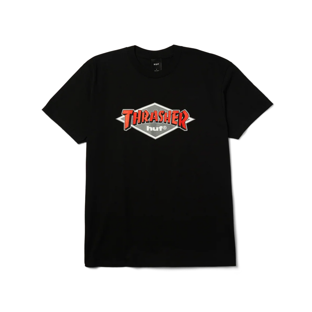 HUF x Thrasher Logo T-Shirt (Black)