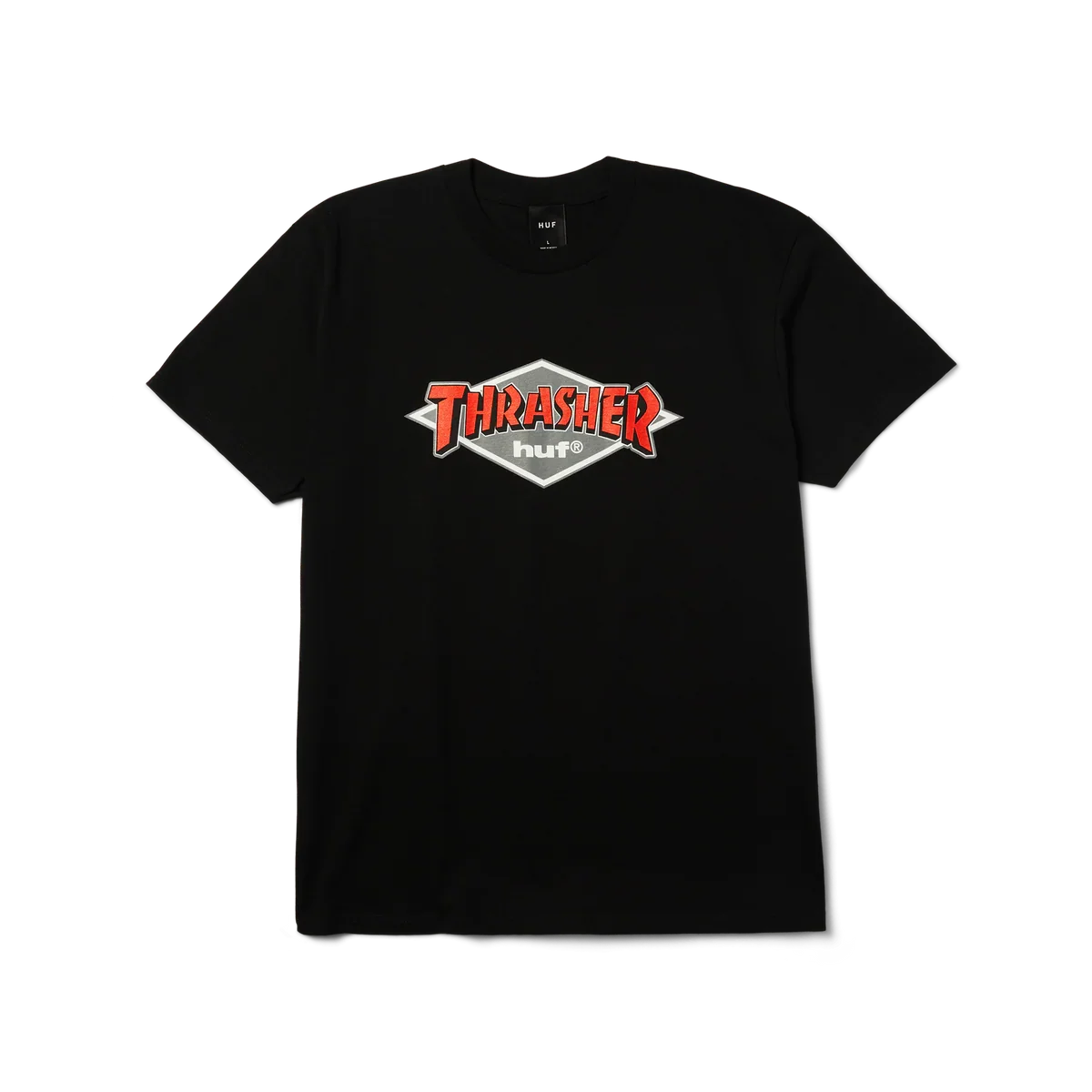 HUF x Thrasher Logo T-Shirt (Black)