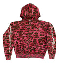 Hellstar Cheetah Zip Up Hoodie Red