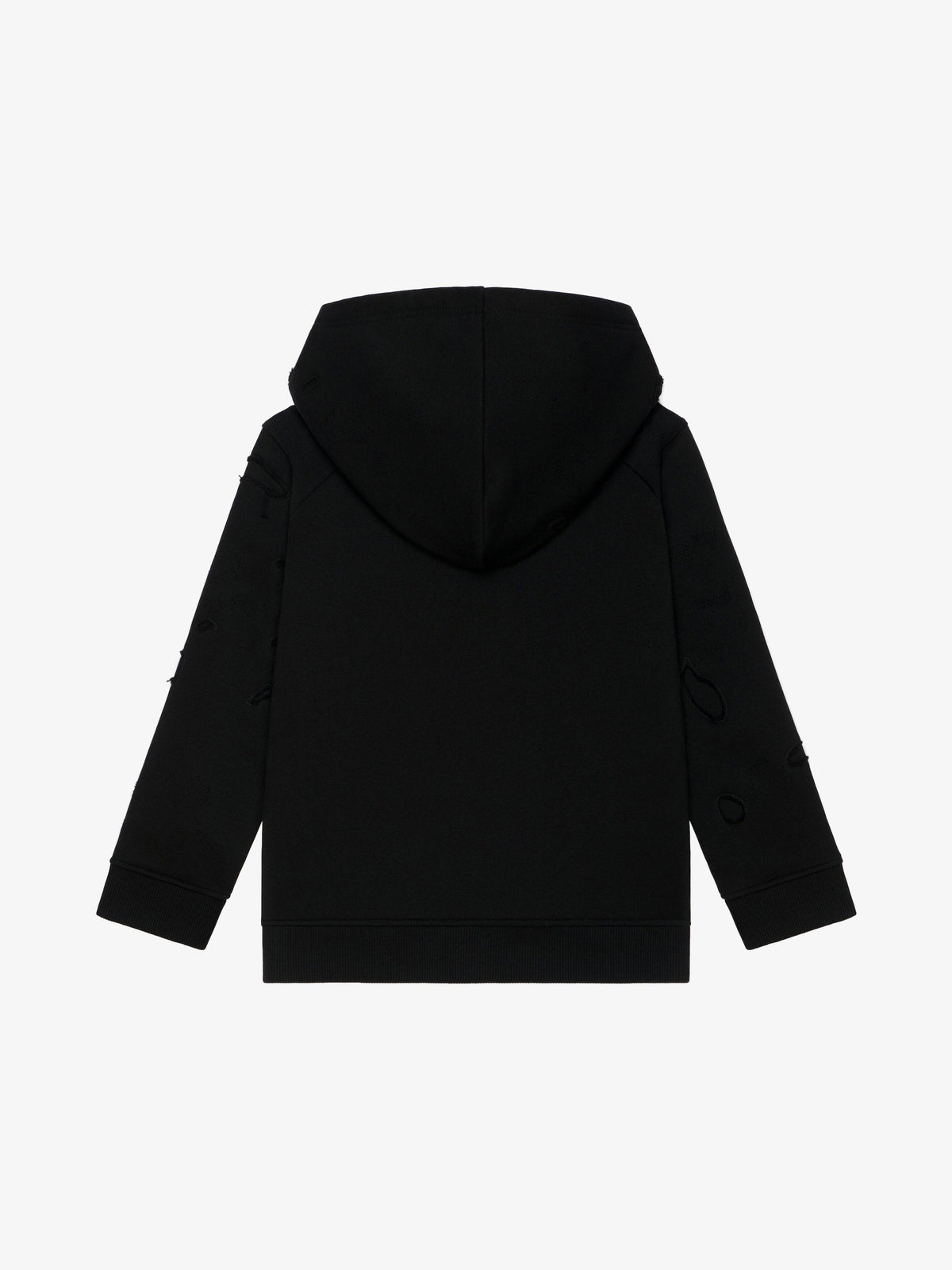 GIVENCHY hooded sweatshirt in partly destroyed fleece Kids Apparel