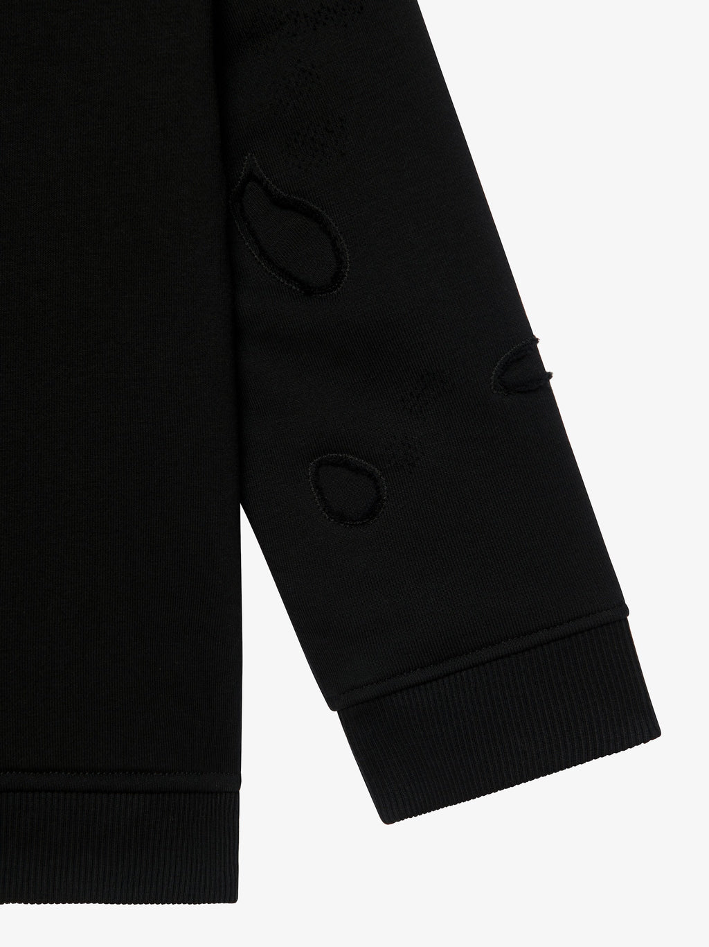 GIVENCHY hooded sweatshirt in partly destroyed fleece Kids Apparel