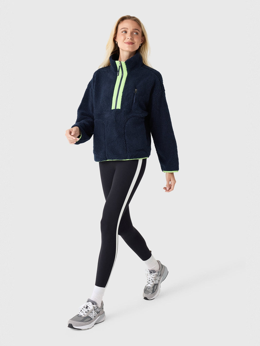 Splits59 Women's Reese Sherpa Half-Zip Pullover