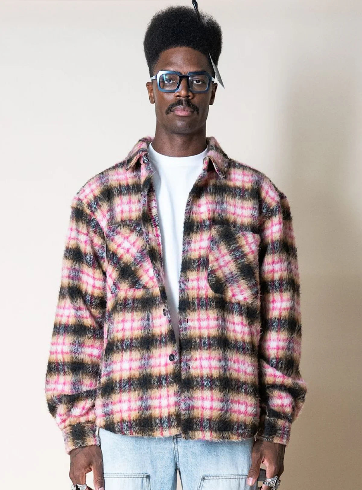EPTM SIDE SLIT FLANNEL PINK