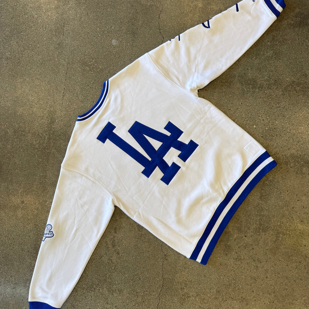 MITCHELL & NESS MLB ARCTIC WHITE FLEECE CREW LOS ANGELES DODGERS