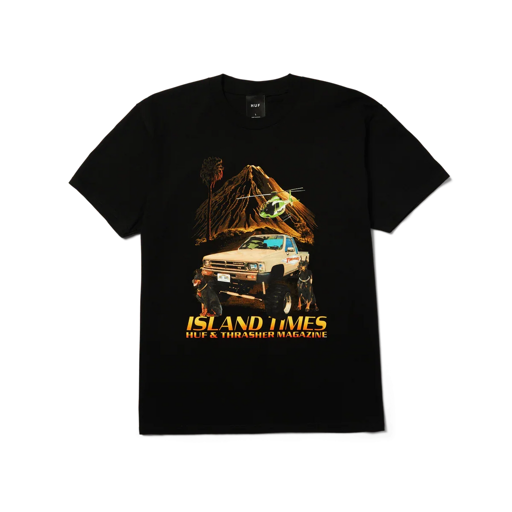 HUF x Thrasher Island Times T-Shirt (Black)