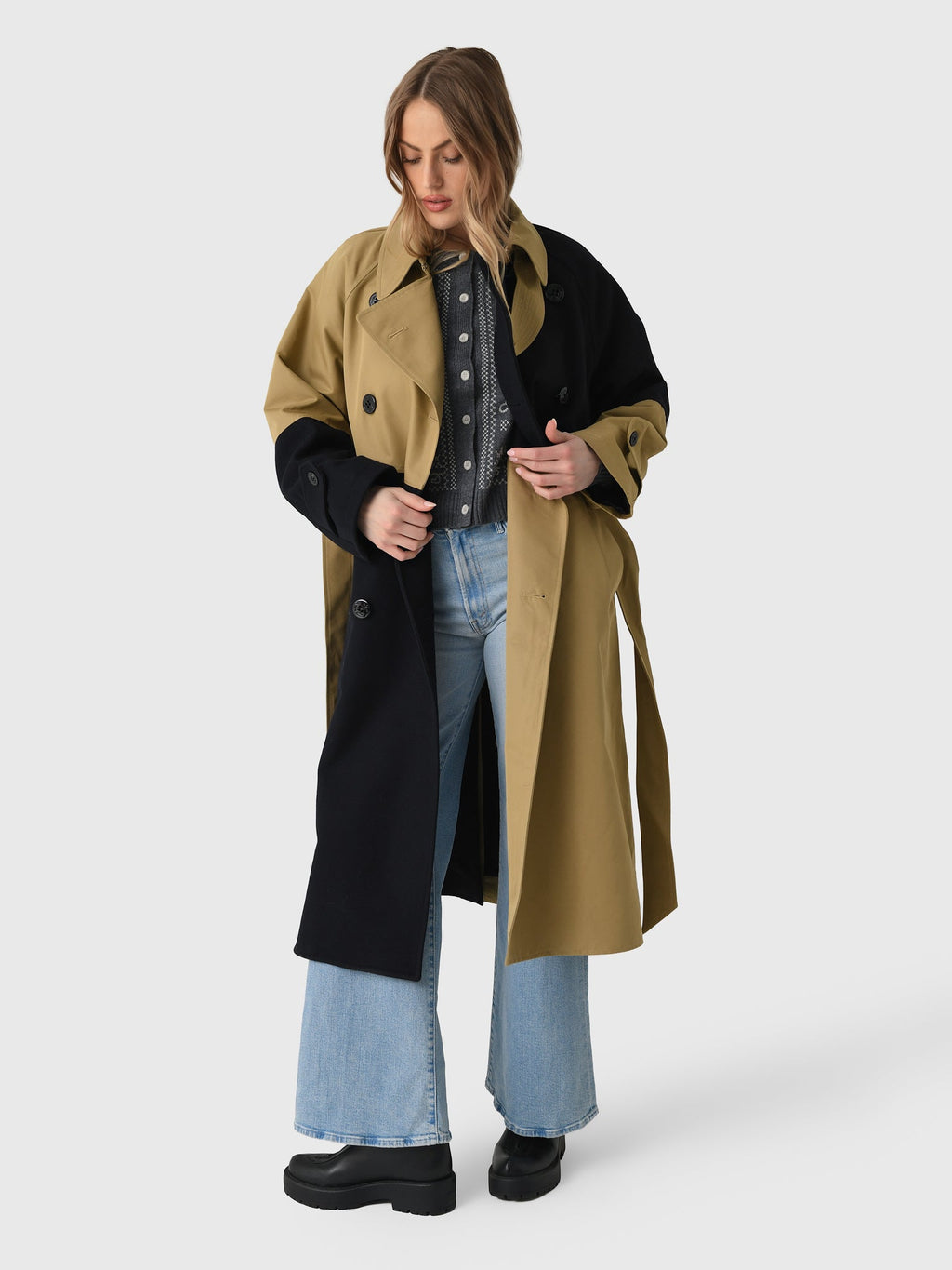 Essentiel Antwerp Women's Just Color-Block Trench Coat