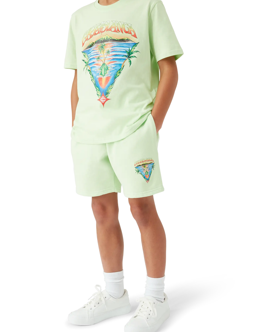 CASABLANCA Innocence Triangle Shorts Kid's Apparel