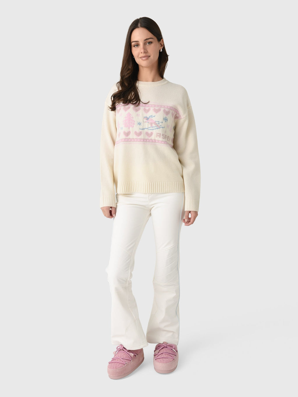 LoveShackFancy Women's Francie Wool Jacquard Pullover