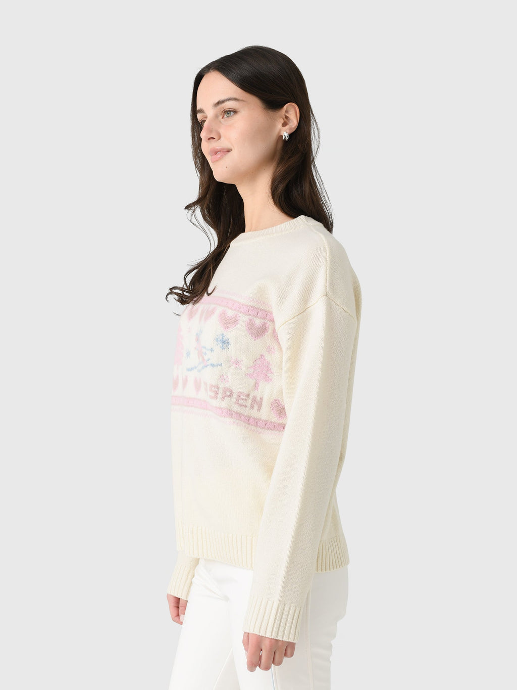 LoveShackFancy Women's Francie Wool Jacquard Pullover