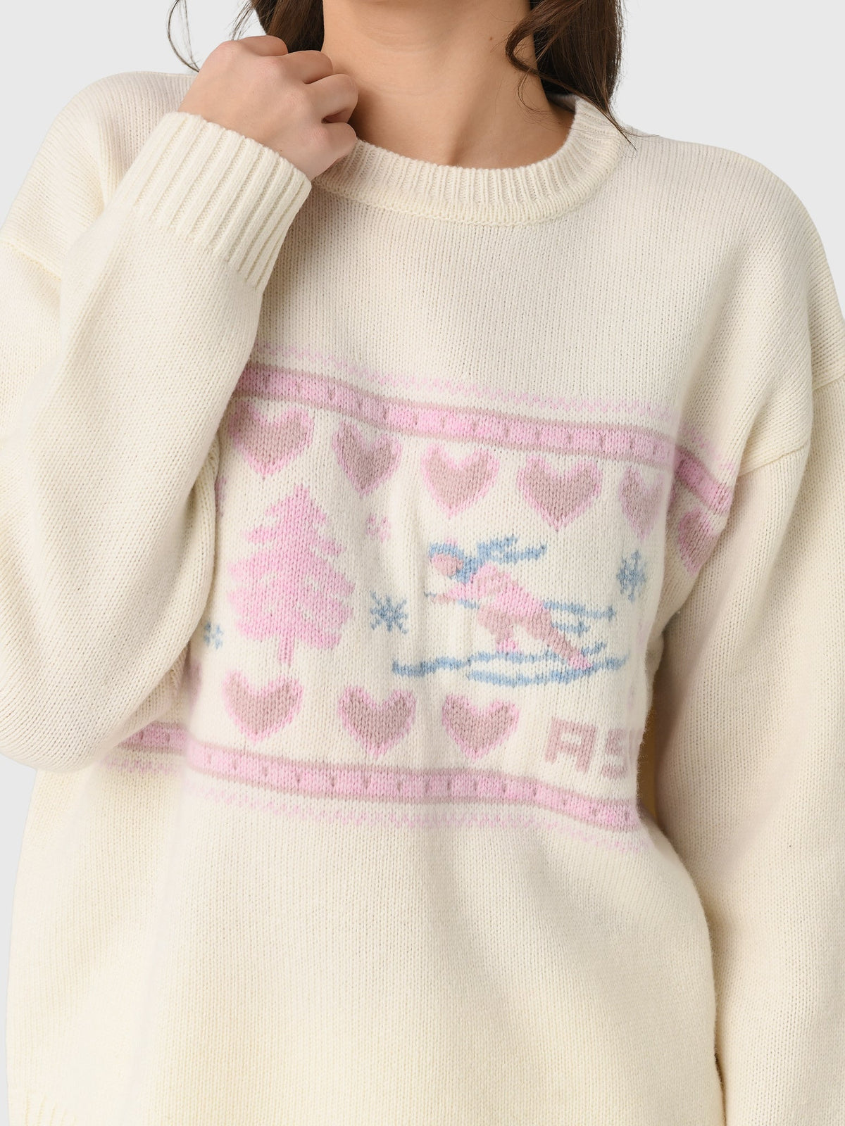 LoveShackFancy Women's Francie Wool Jacquard Pullover