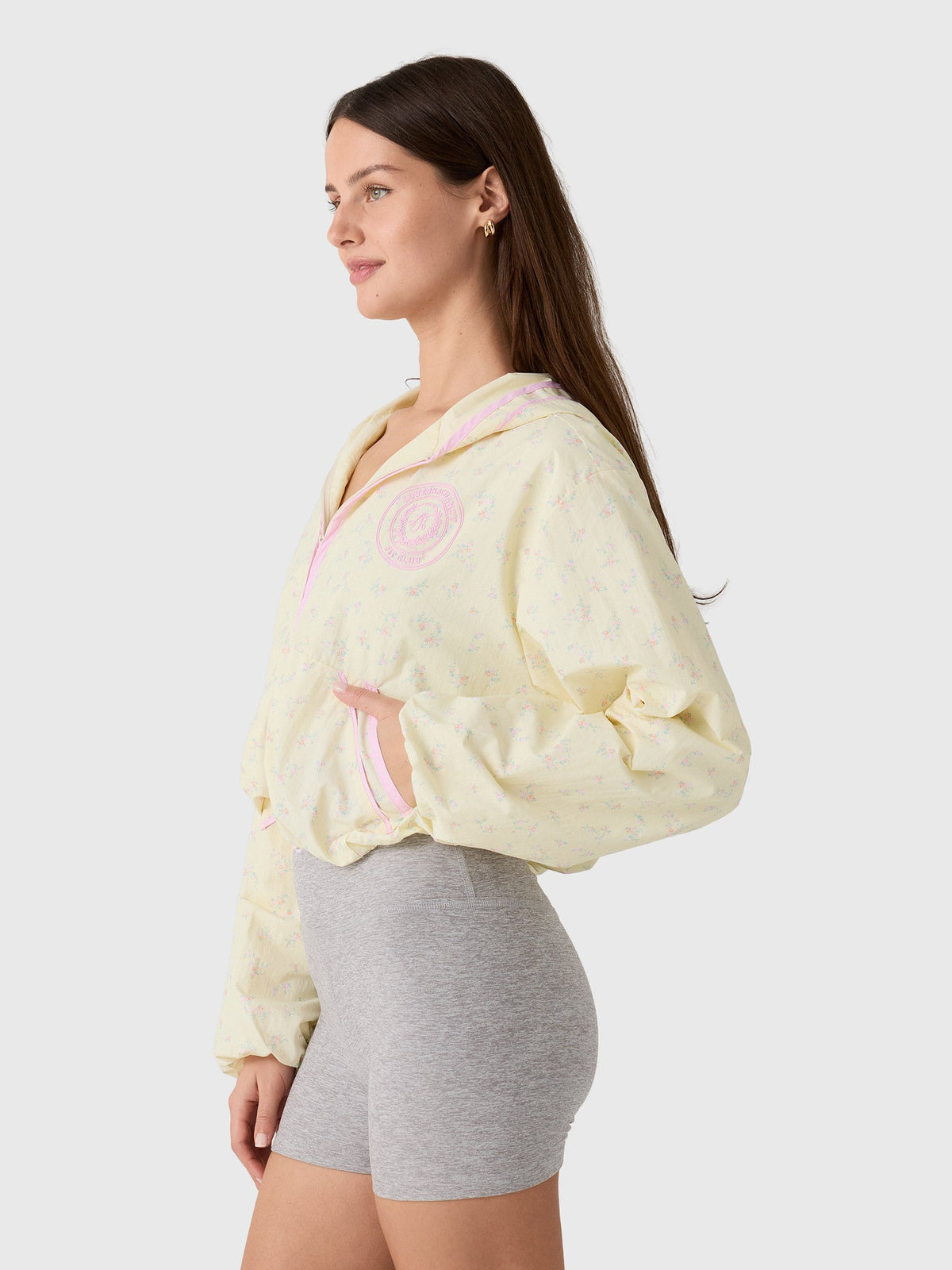 LoveShackFancy Women's Kariana Windbreaker Hoodie