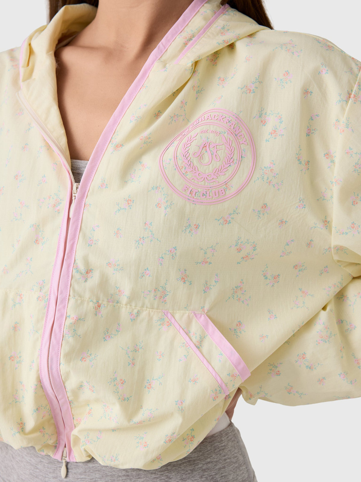 LoveShackFancy Women's Kariana Windbreaker Hoodie