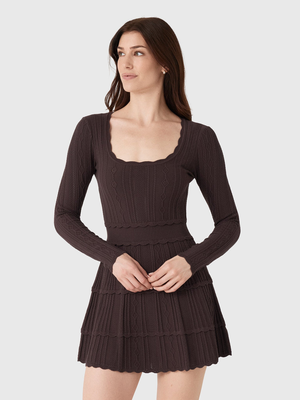 LoveShackFancy Women's Lunelle Stretch Pointelle Mini Dress