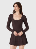 LoveShackFancy Women's Lunelle Stretch Pointelle Mini Dress